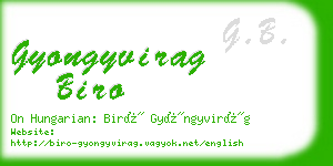 gyongyvirag biro business card